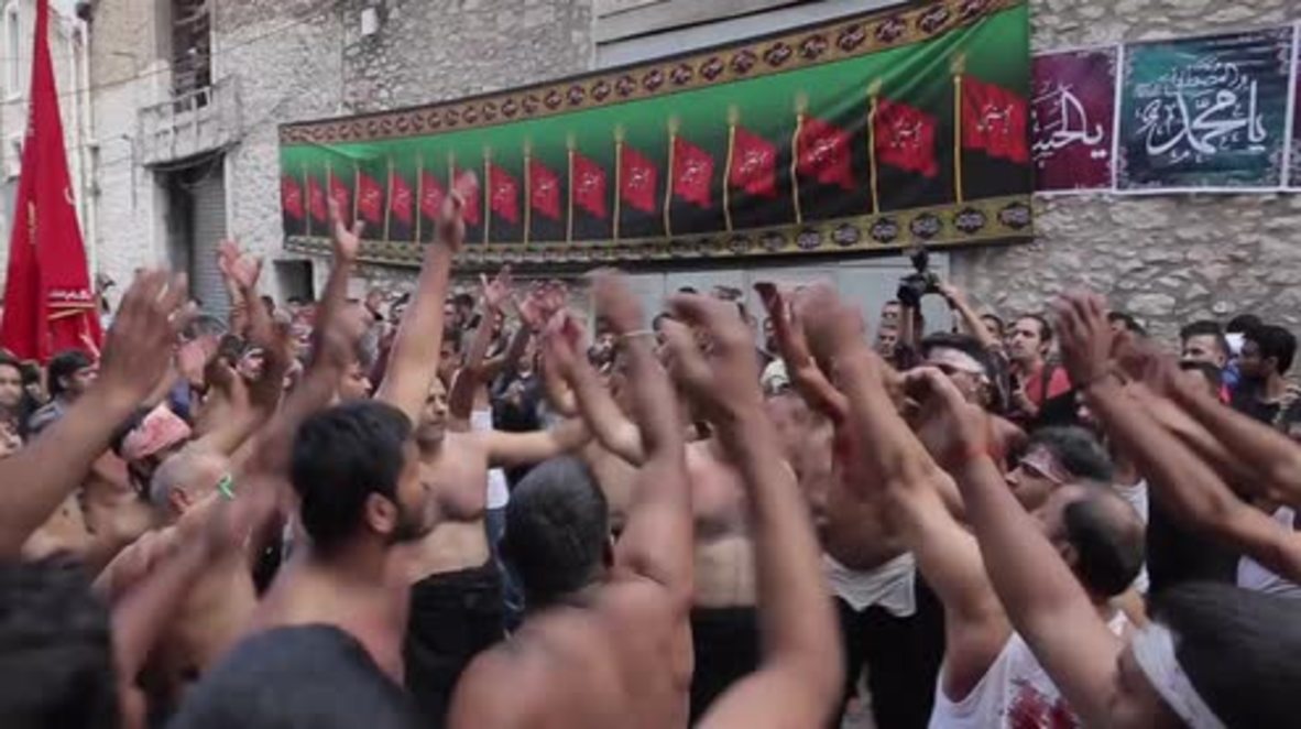 Greece: Shia Muslims self-flagellate to mark Ashura in Piraeus *GRAPHIC*