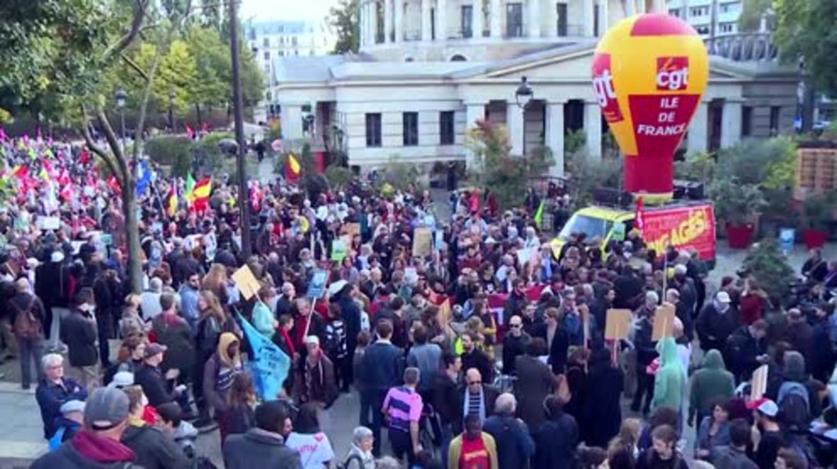 France: Hundreds rally against transatlantic trade agreements in Paris