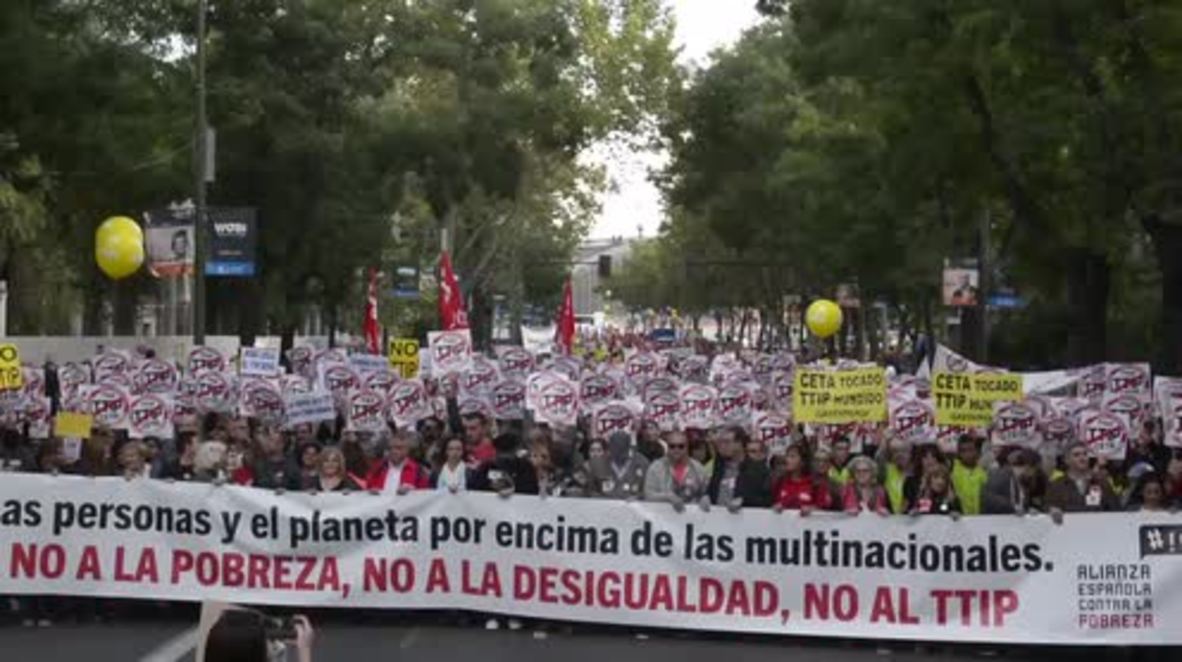 Spain: Thousands rally against TTIP and CETA in Madrid