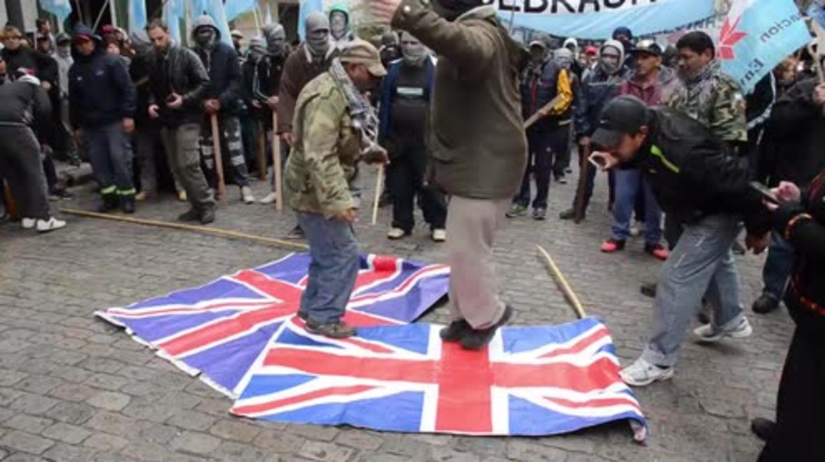 Argentina: Hundreds protest British military exercises in UK-occupied 'Falklands'
