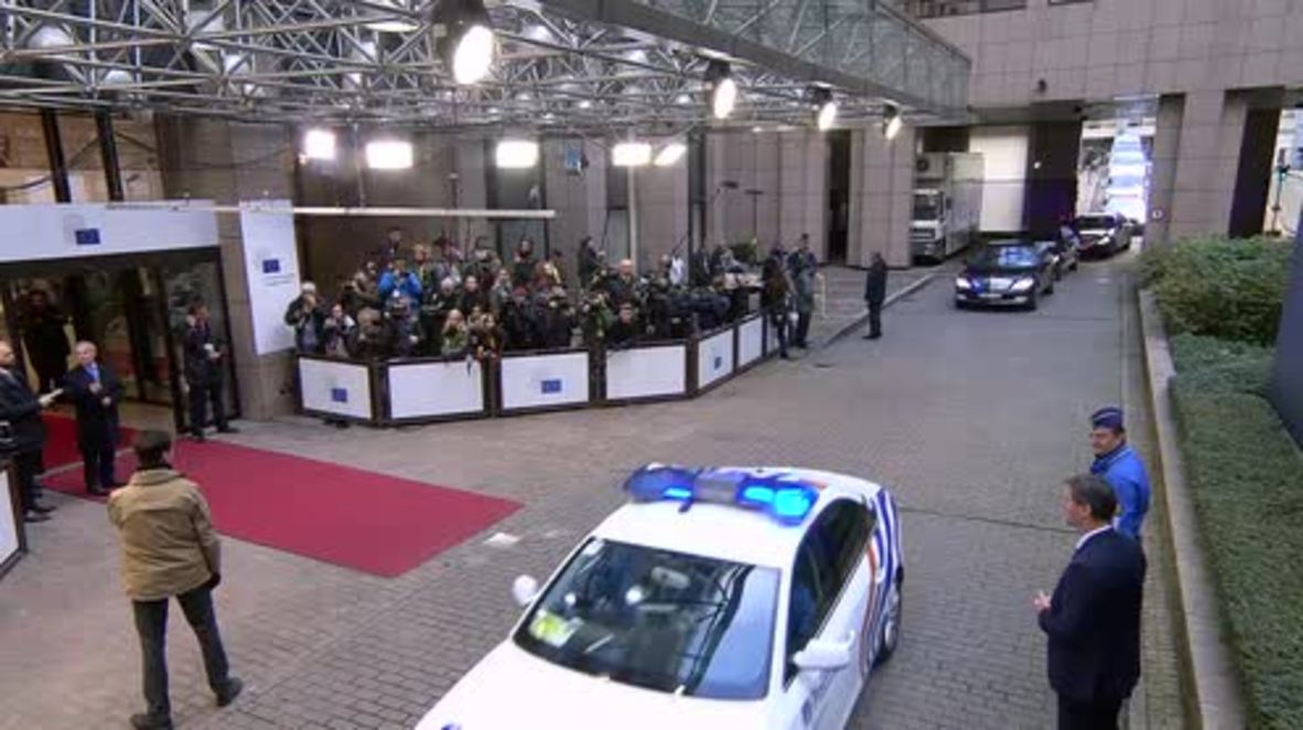 Belgium: Lithuanian Pres. calls for de-escalation with Russia during European summit arrivals