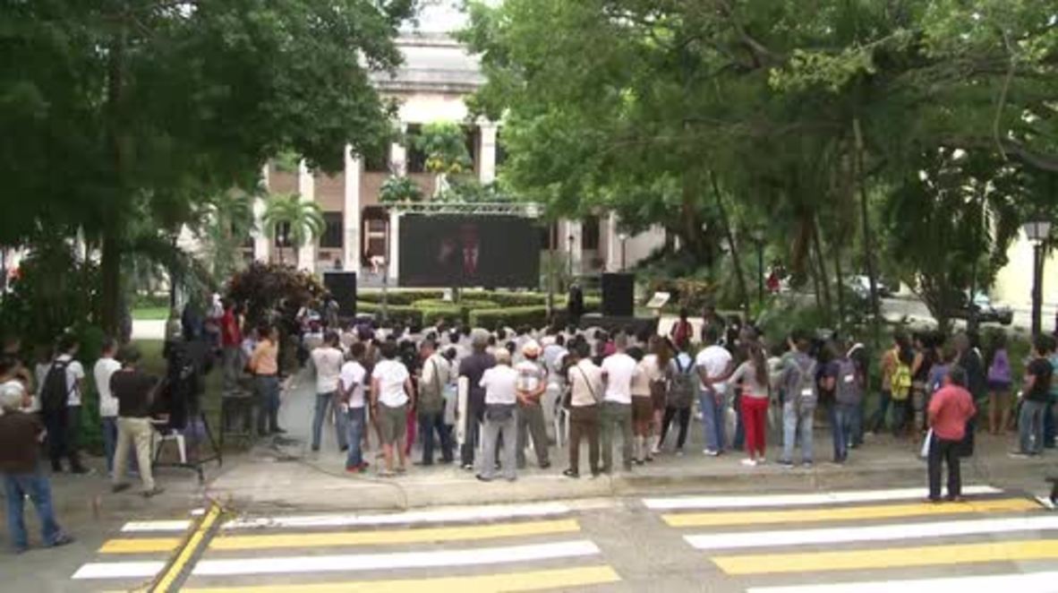 Cuba: Students watch UN debate on Cuban blockade from Havana university