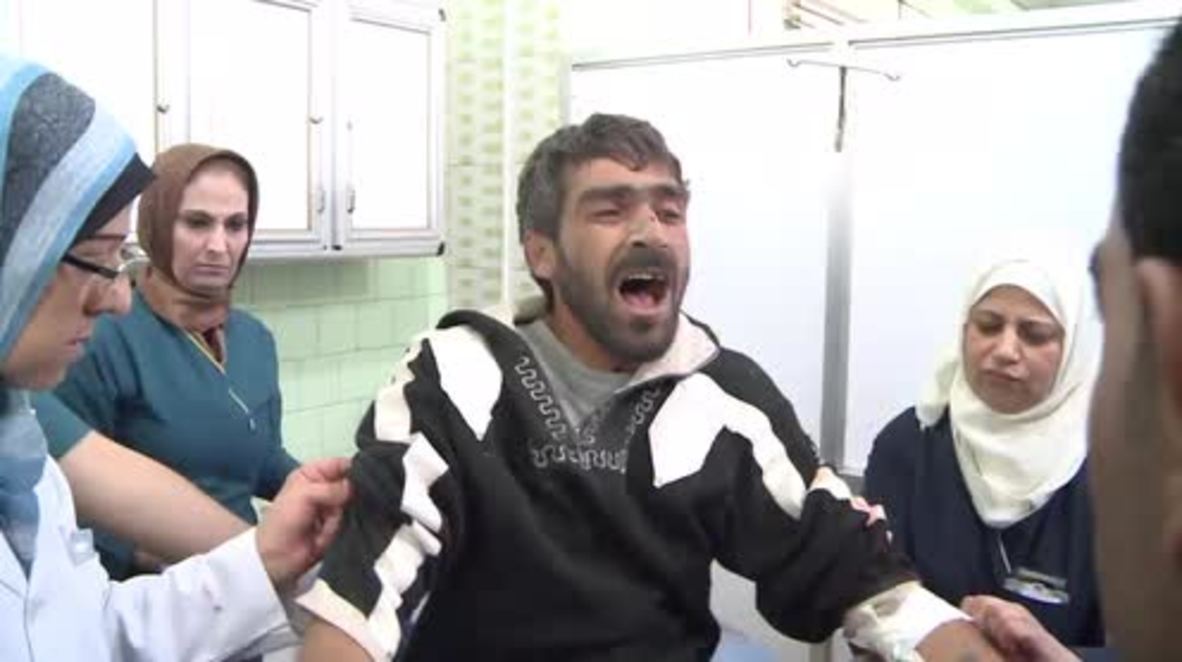 Syria: Casualties brought to Aleppo hospital following assault by rebels and Islamists *GRAPHIC*
