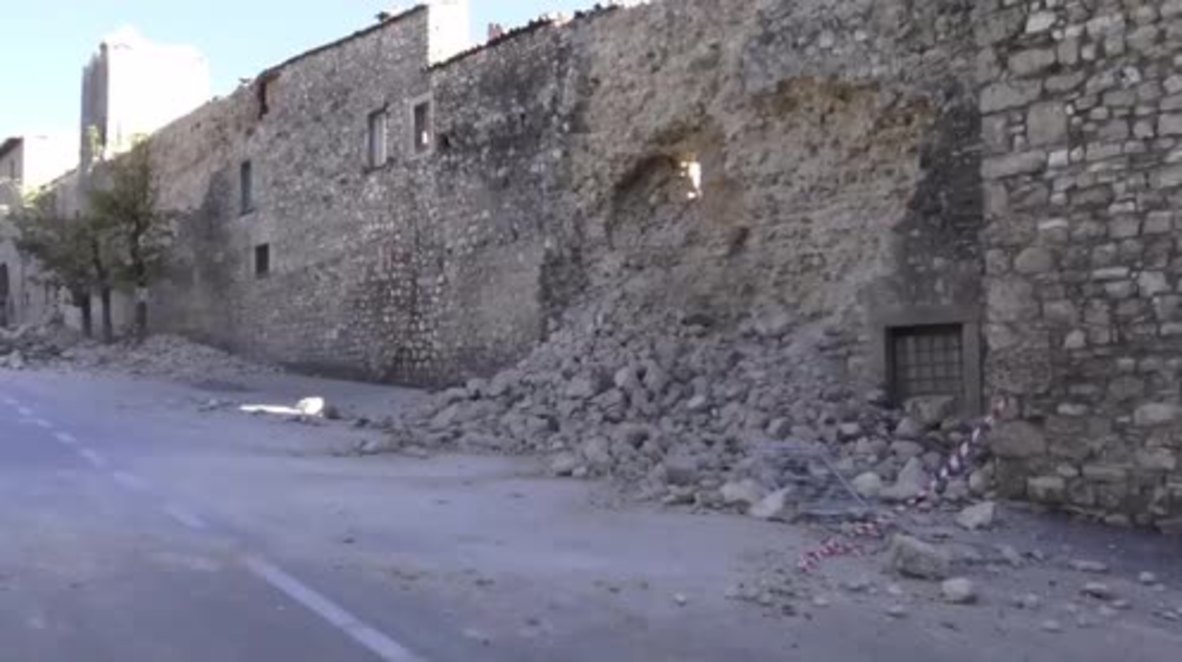 Italy: Norcia buildings in ruins after another earthquake rocks central Italy