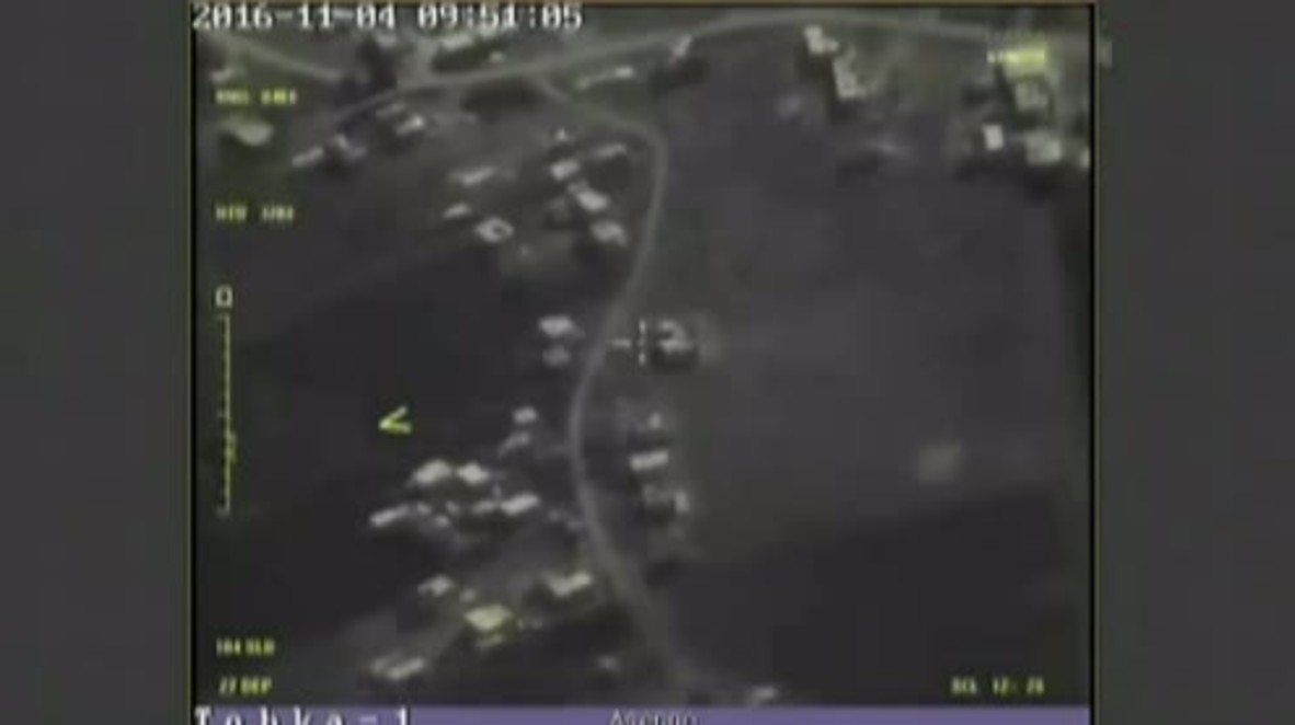 Syria: Drone shows exit corridor as humanitarian pause begins in Aleppo