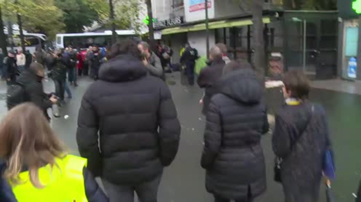 France: Paris Mayor Anne Hidalgo arrives amid eviction of refugee camp