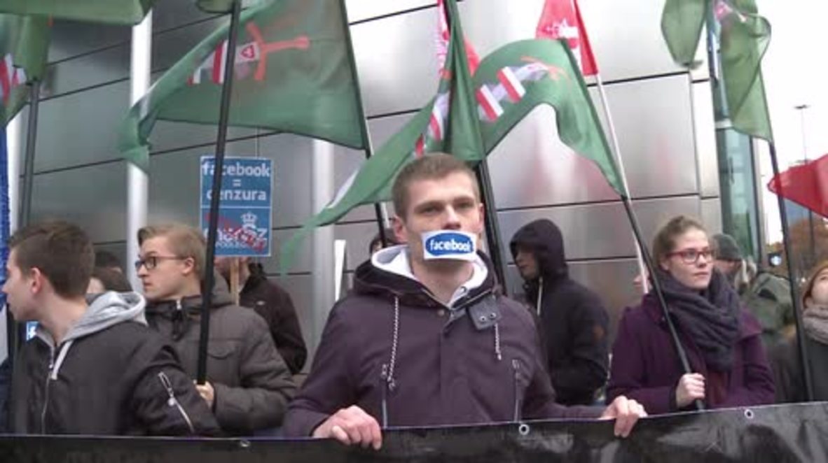 Poland: Right-wingers rally against Facebook 'censorship'