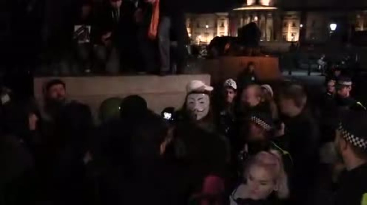 UK: Thousands take part at Anonymous Million Mask March in London