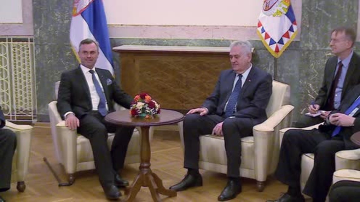 Serbia: Austrian FPO presidential candidate Hofer meets with Pres. Nikolic