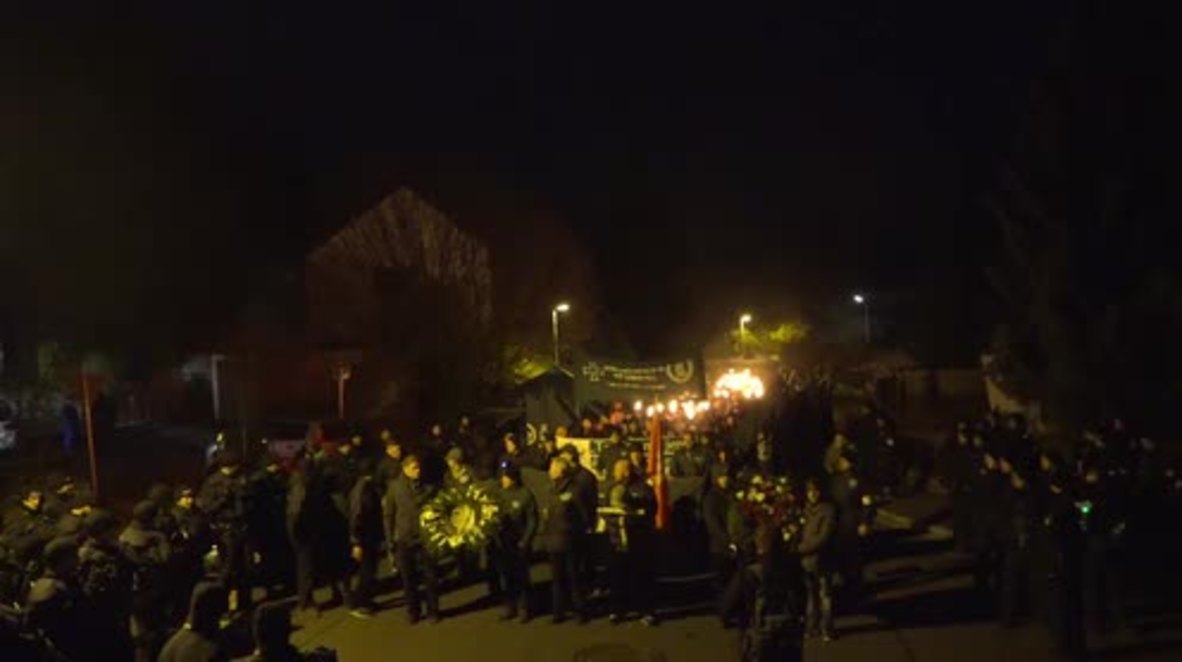 Germany: Far-right torch-lit vigil held in Wunsiedel