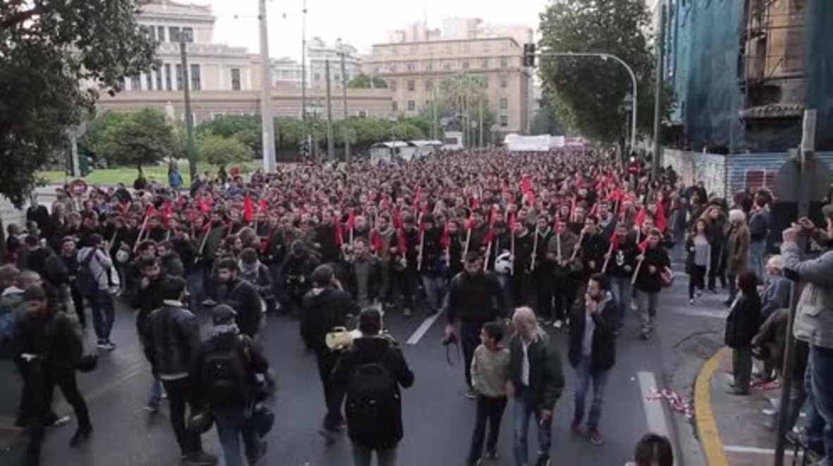 Greece: Thousands decry US support for Greek junta on anniversary of 1973 uprising