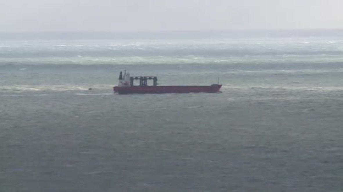 UK: Cargo ship towed to safety after colliding with barge in English Channel
