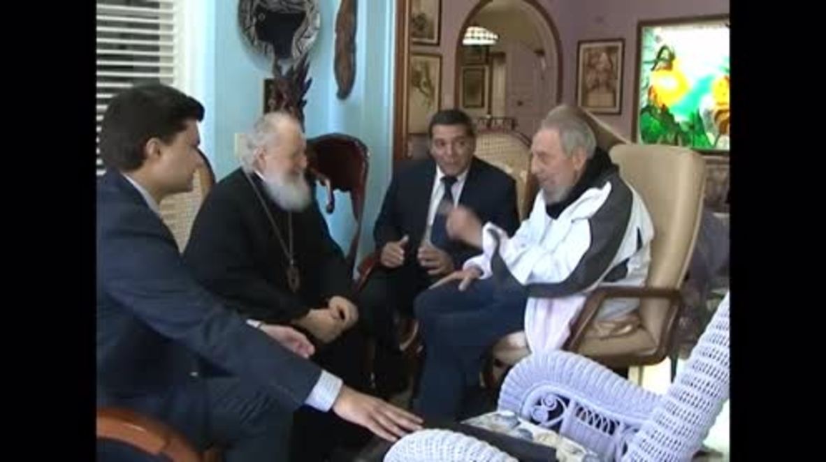 Cuba: Father of Communist Cuba Fidel Castro meets with Patriarch Kirill *ARCHIVE*