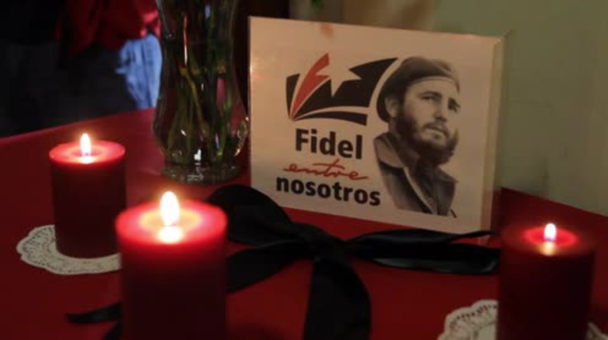 USA: 'Viva Fidel!' LA's Communist Party pays homage to Comandante Castro