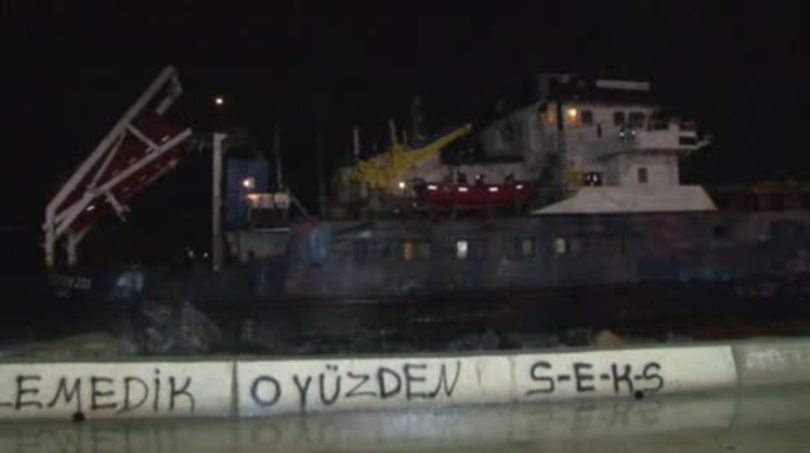 Turkey: Russian Volgo Don 203 ship run aground off coast of Istanbul