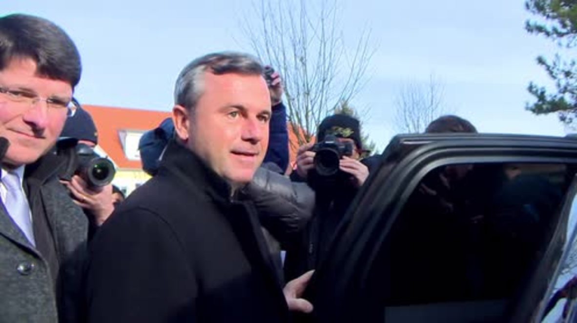 Austria: FPO's Hofer casts his vote in presidential election re-run