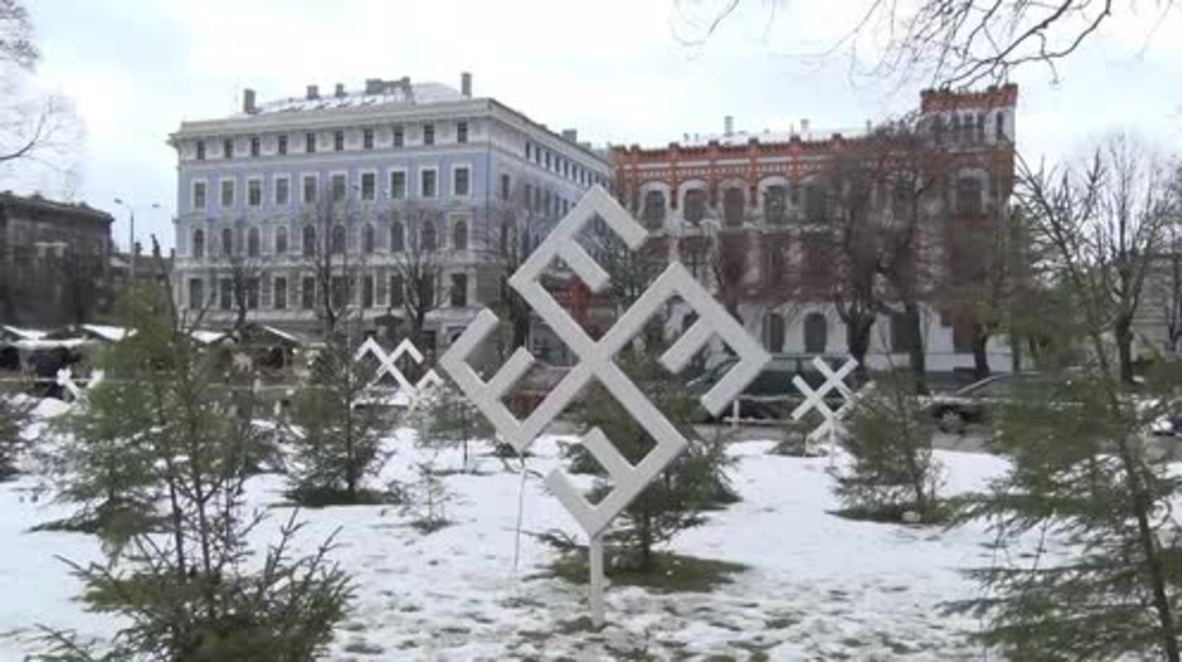 Latvia: Swastika-shaped rune in centre of Riga repels tourists