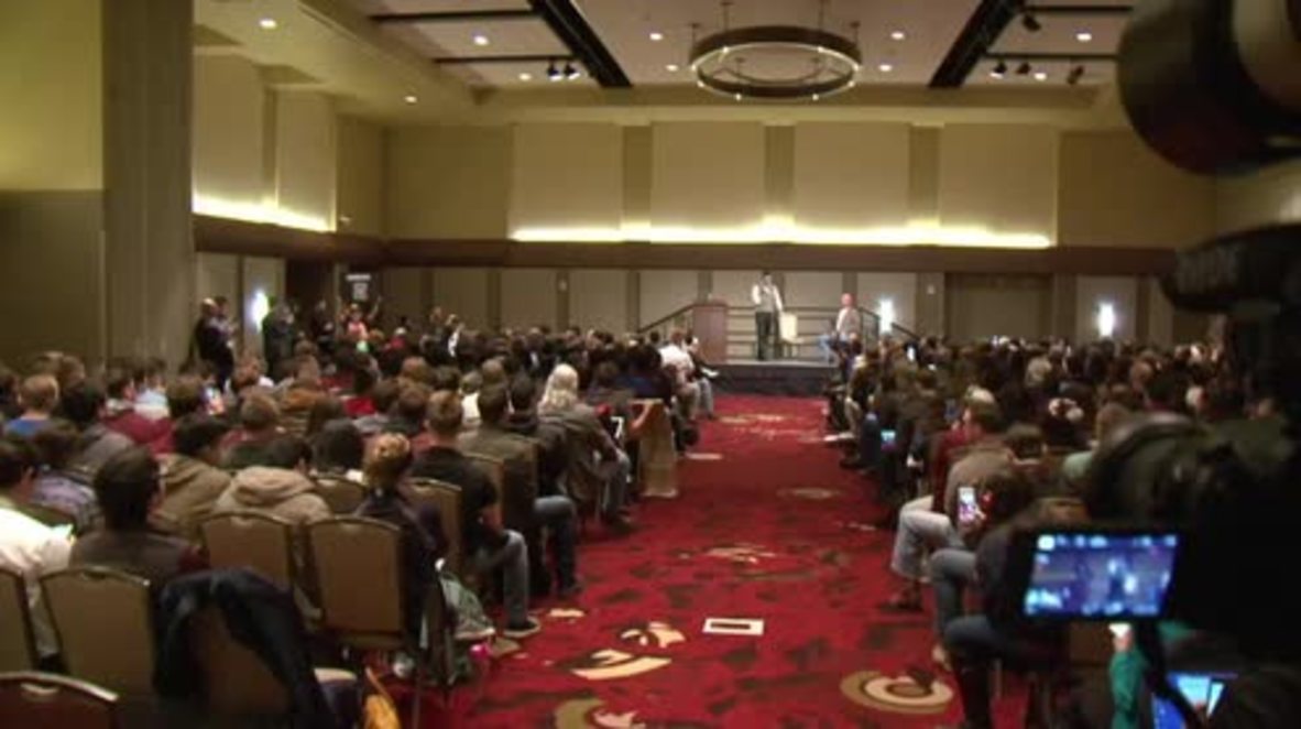 USA: Students stand-off against White Nationalist Richard Spencer at Texas A&M