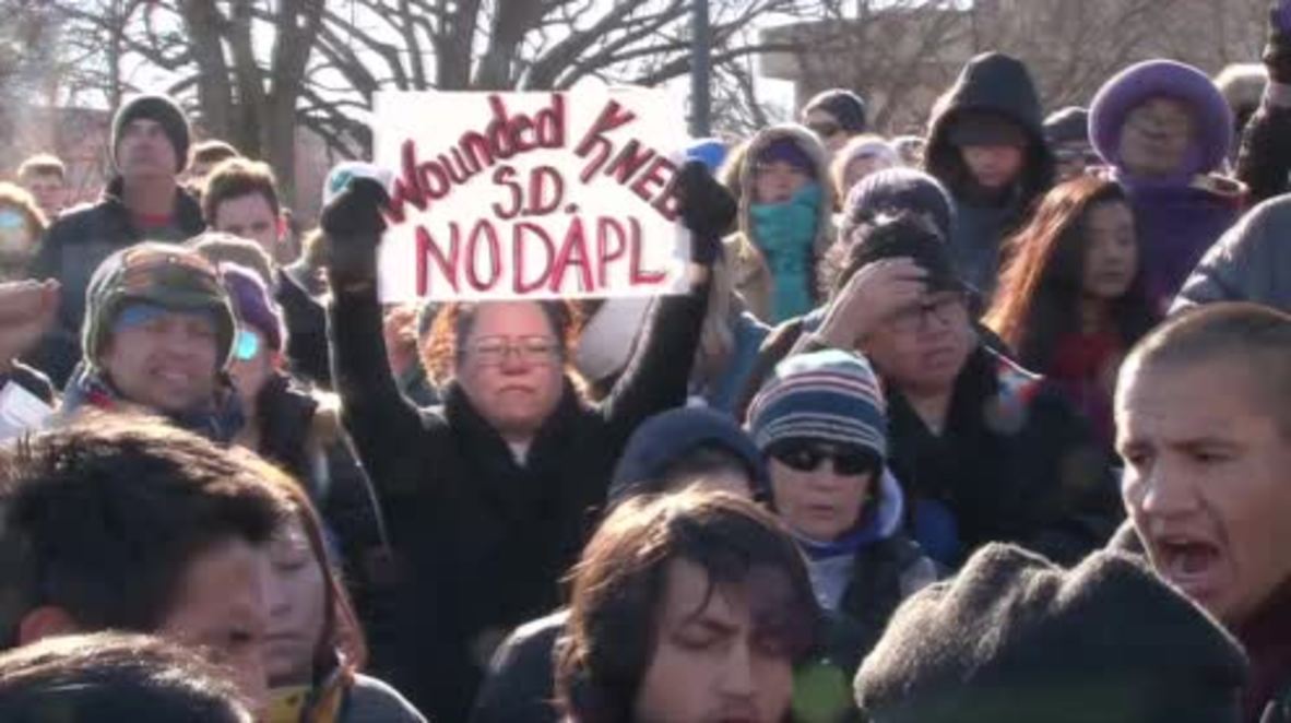 USA:#NoDAPL protest for Standing Rock in Washinton DC