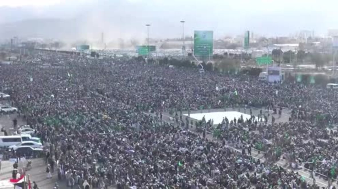 Yemen: Tens of thousands of Houthis celebrate Muhammad's birthday in Sanaa