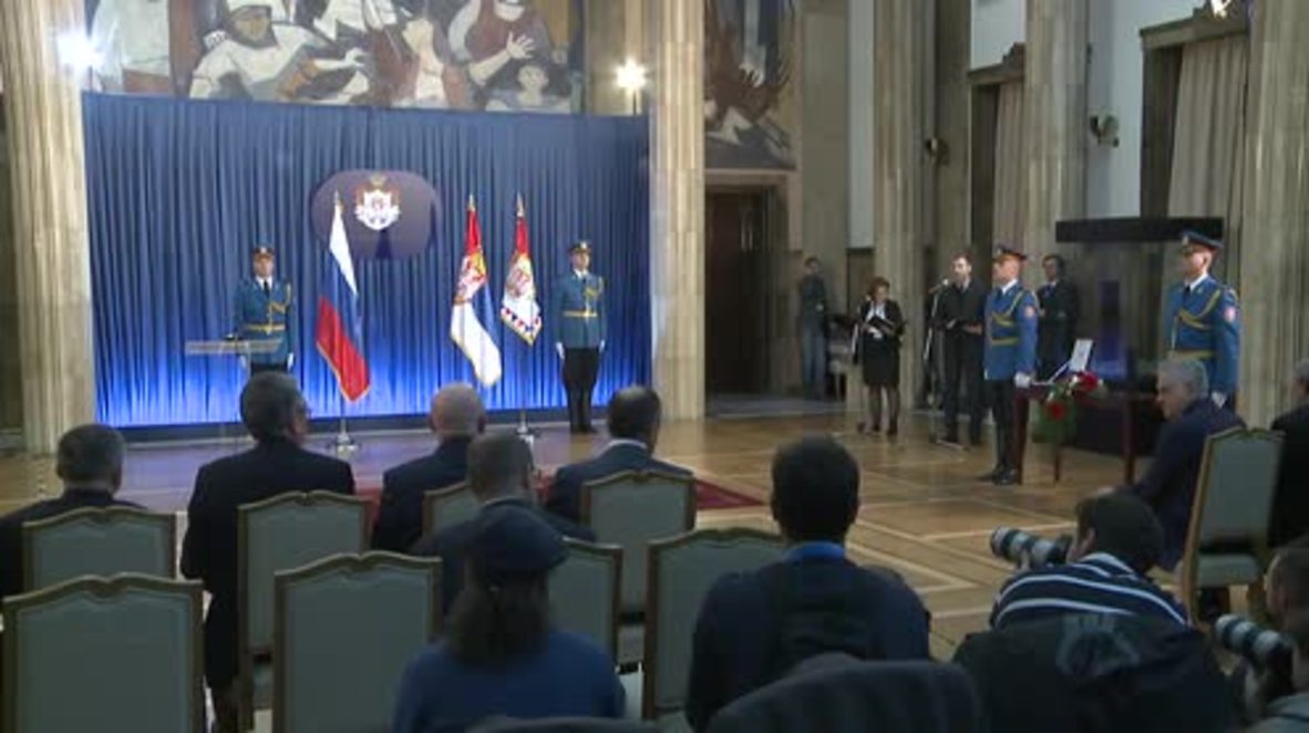 Serbia: Lavrov receives Order of the Serbian Flag in Belgrade
