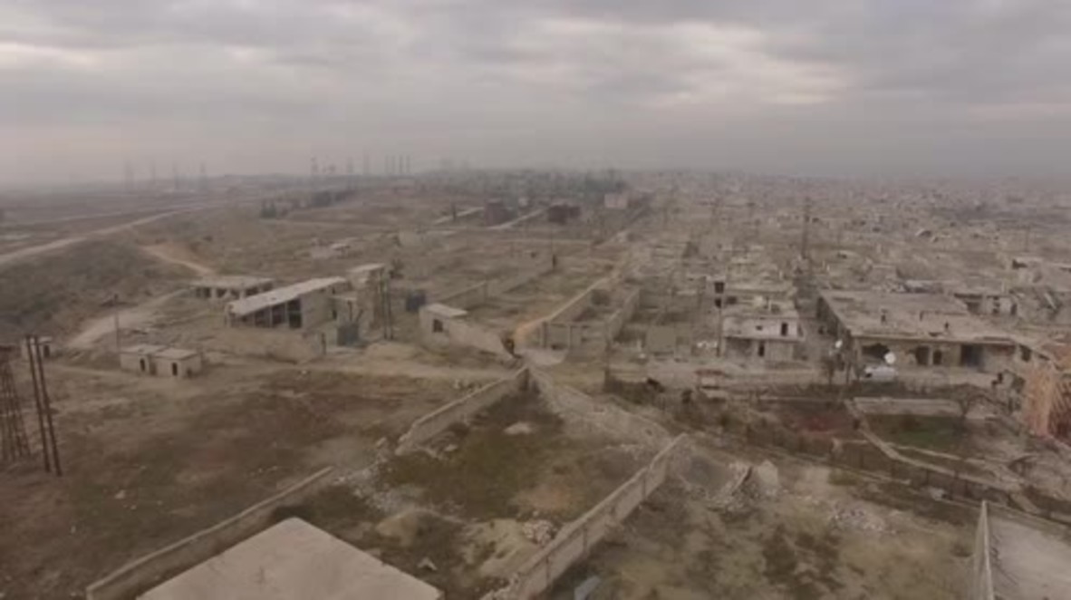 Syria: Drone captures Sheikh Saeed in Aleppo taken by SAA