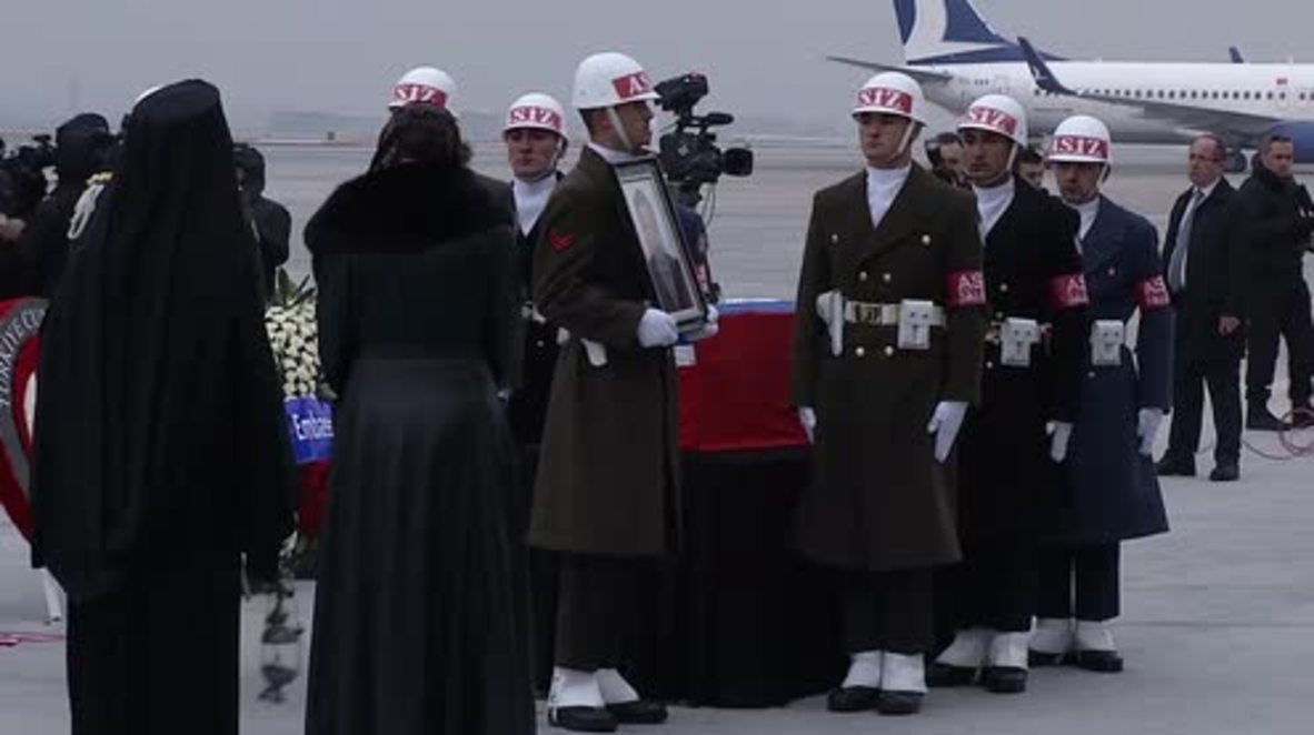 Turkey: Remains of slain Russian ambassador sent home from Ankara