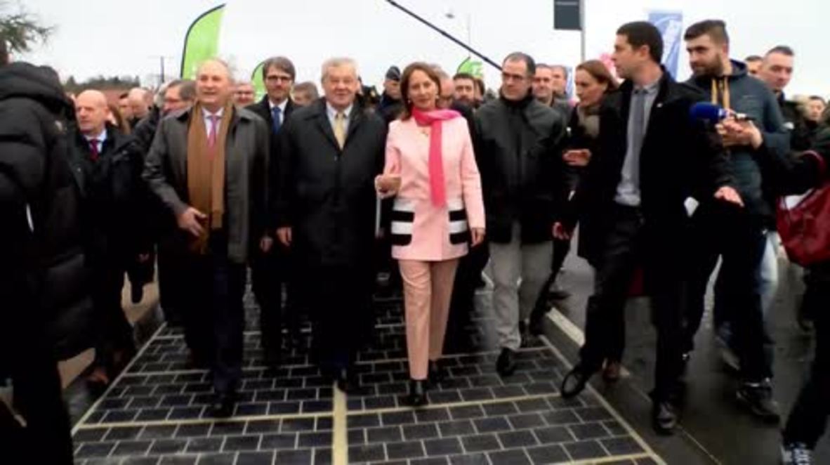 France: Royal opens world’s first solar panel road in Normandy