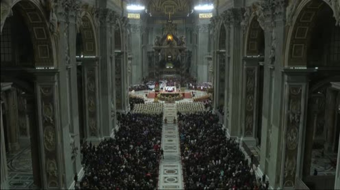 Holy See: Pope Francis leads Christmas Eve Mass at Saint Peter's Basilica