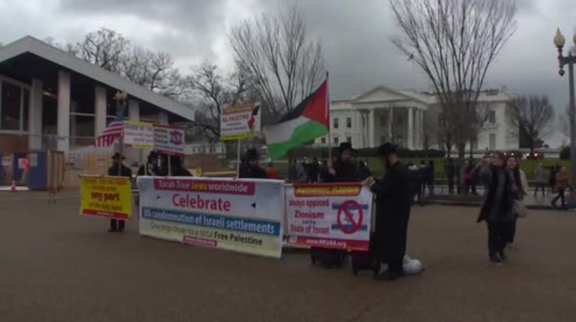 USA: Orthodox rabbis rally in support of UN resolution outside White House