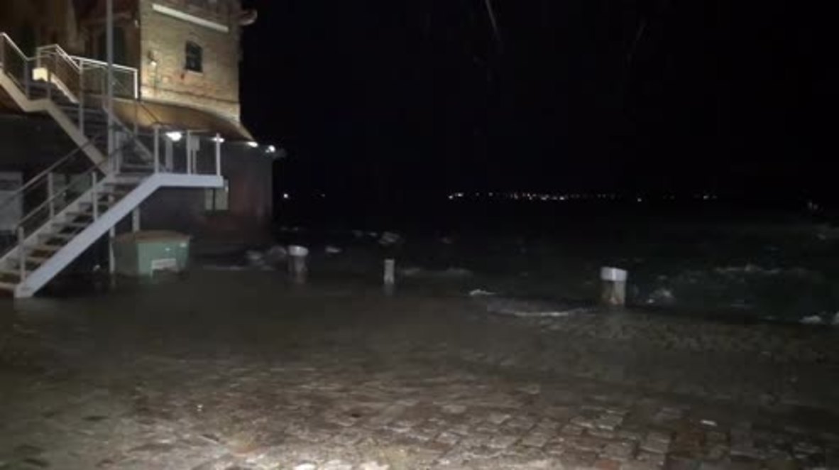 Germany: Flood barriers erected as severe storm tides hit Baltic coast