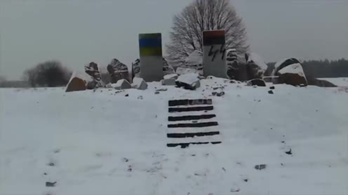 Ukraine: WWII memorial honouring Polish victims vandalised in Lviv