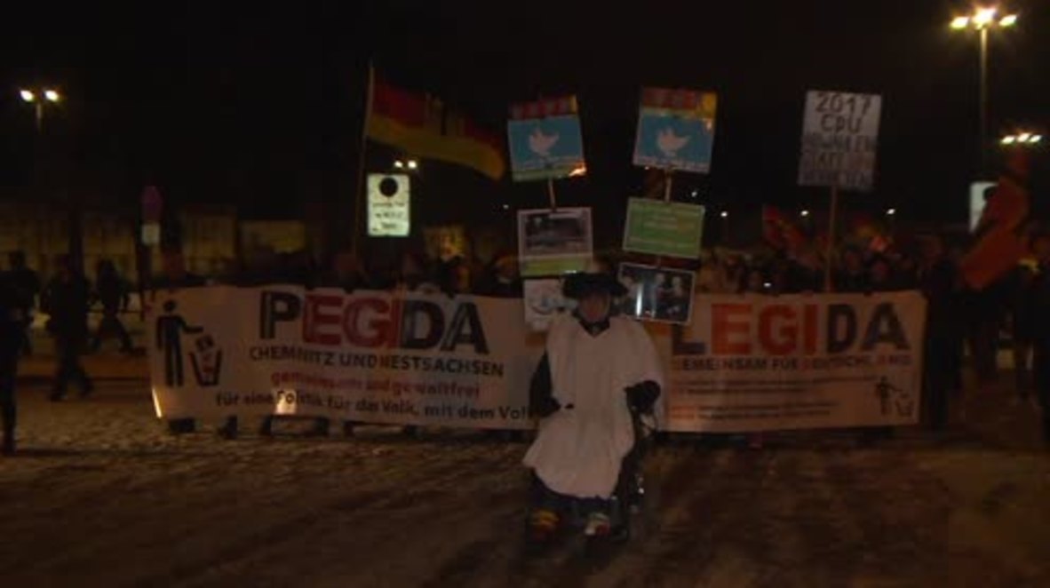 Germany: LEGIDA take to Leipzig's streets for 2nd anniv. march