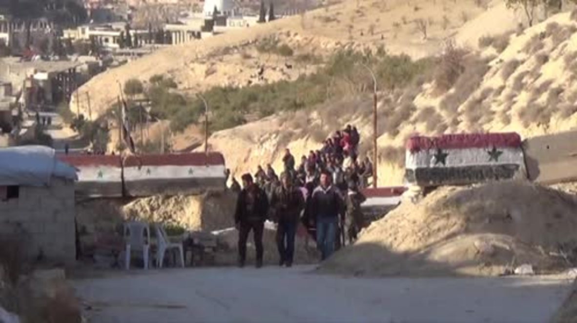 Syria: Militants disarm after agreement with Syrian Gov. in Wadi Barada