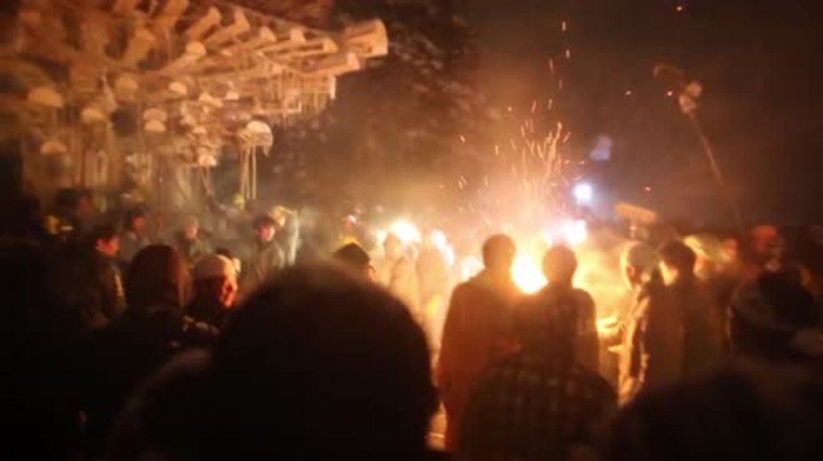 Japan: Stunning fire festival lights up Nagano’s night sky