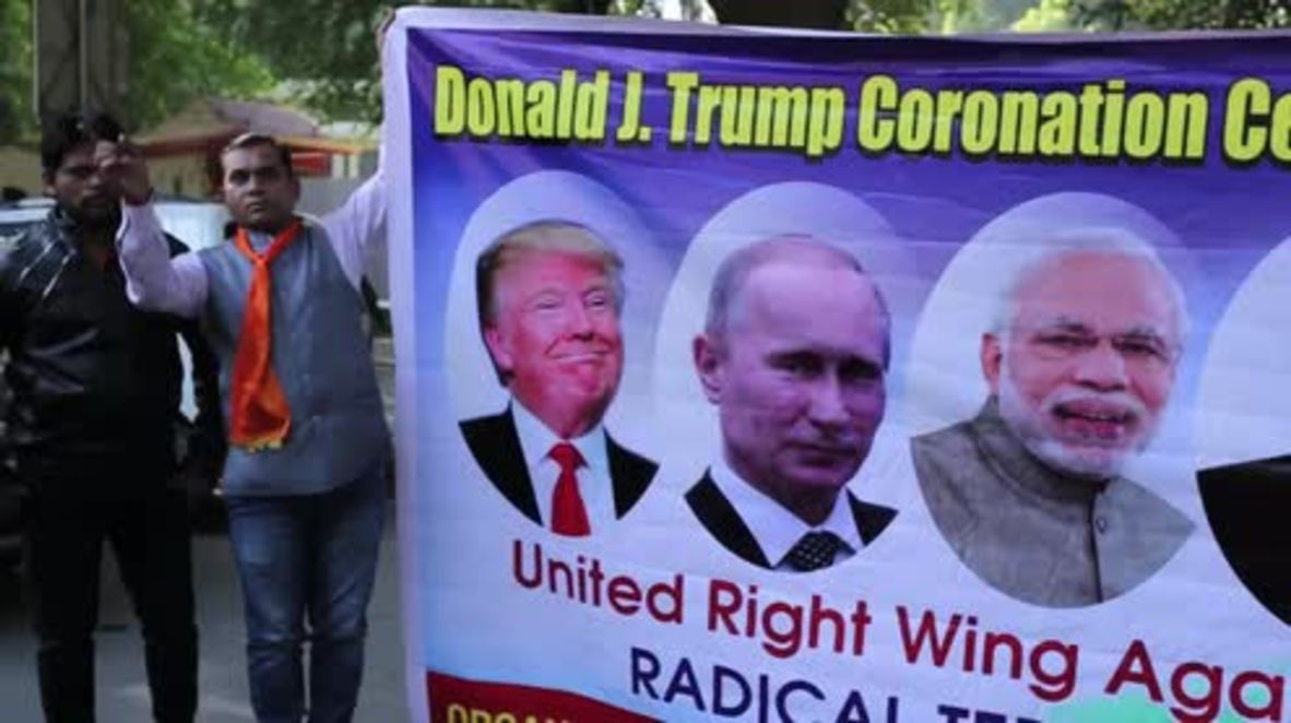 India: Right-wing supporters throw coronation ceremony for Trump