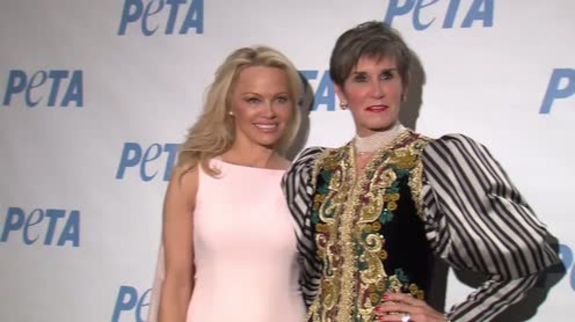 USA: Pamela Anderson and Mary Matalin host PETA inaugural ball