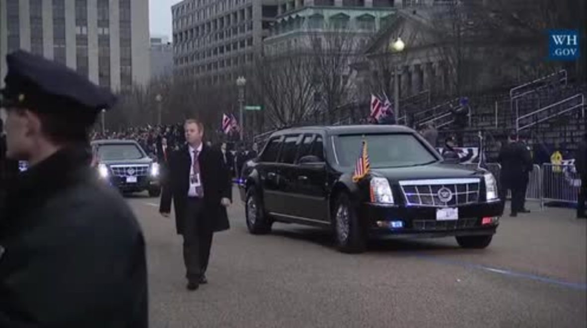 USA: New President Donald Trump arrives at the White House