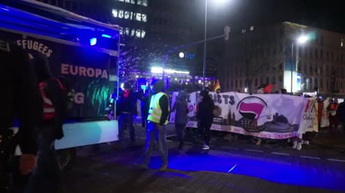 Germany: Activists protest Europe of Nations and Freedom conference in Koblenz