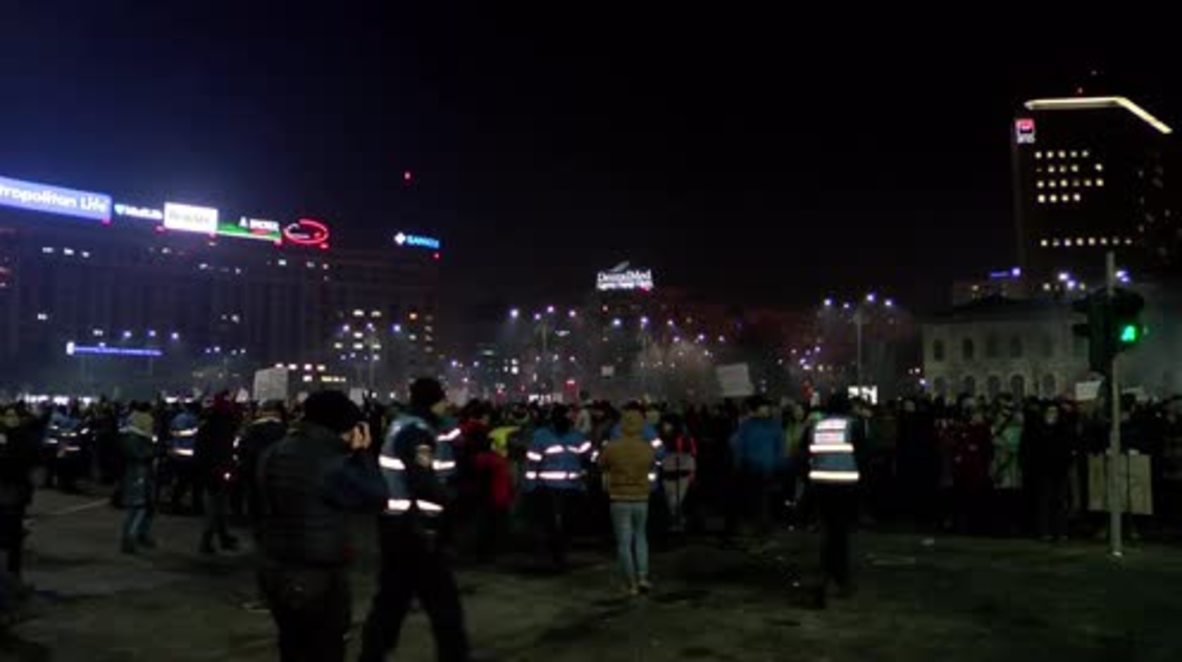 Romania: Protester arrested as anti-corruption rallies continue in Bucharest