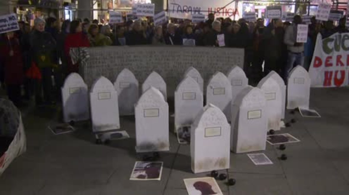 Spain: Rally commemorate 14 refugees who drowned as Spanish police shot them