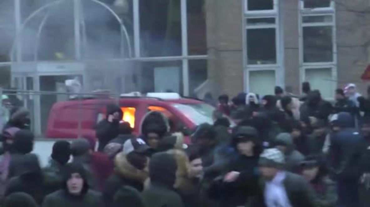 France: Fiery clashes break out at rally against police brutality in Bobigny