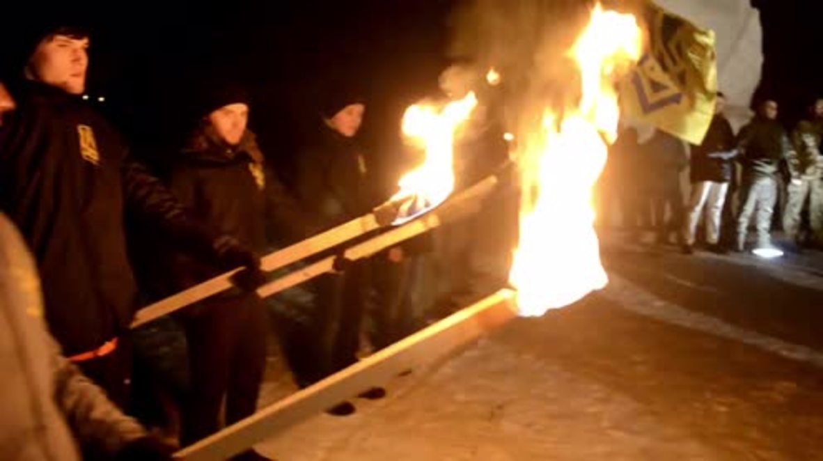 Ukraine: Azov battalion members commemorate the ‘Shyrokyne Standoff’ in Zaporozhye