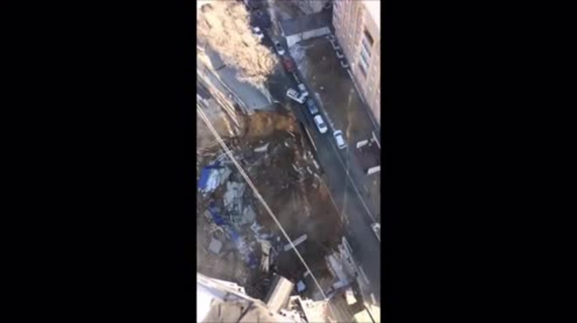 Russia: Vast sinkhole causes major bridge collapse in Vladivostok