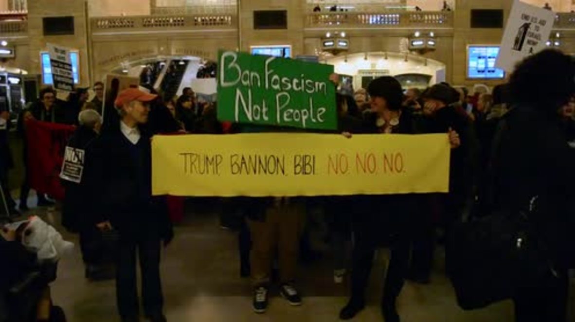 USA: Jewish New Yorkers rally against Islamophobia as Trump meets Netanyahu