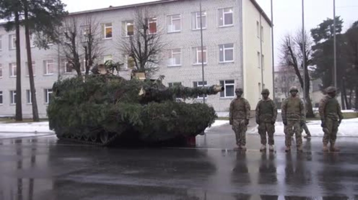 Latvia: US Army troops and armour welcomed at Adazi ceremony