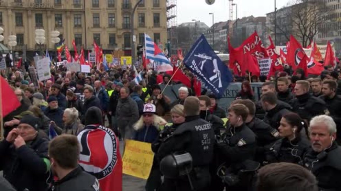 Germany: Anti-NATO leftists rally against MSC in Munich