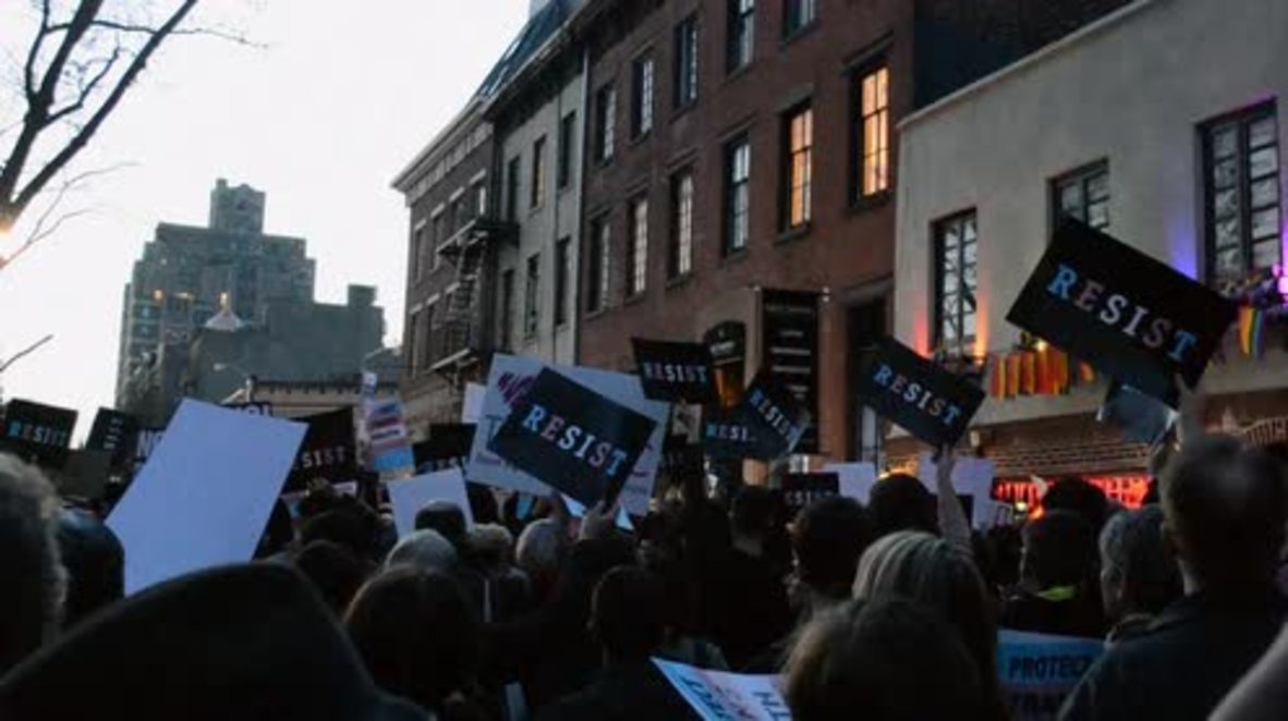 USA: Protesters rally against decision to revoke transgender bathroom law