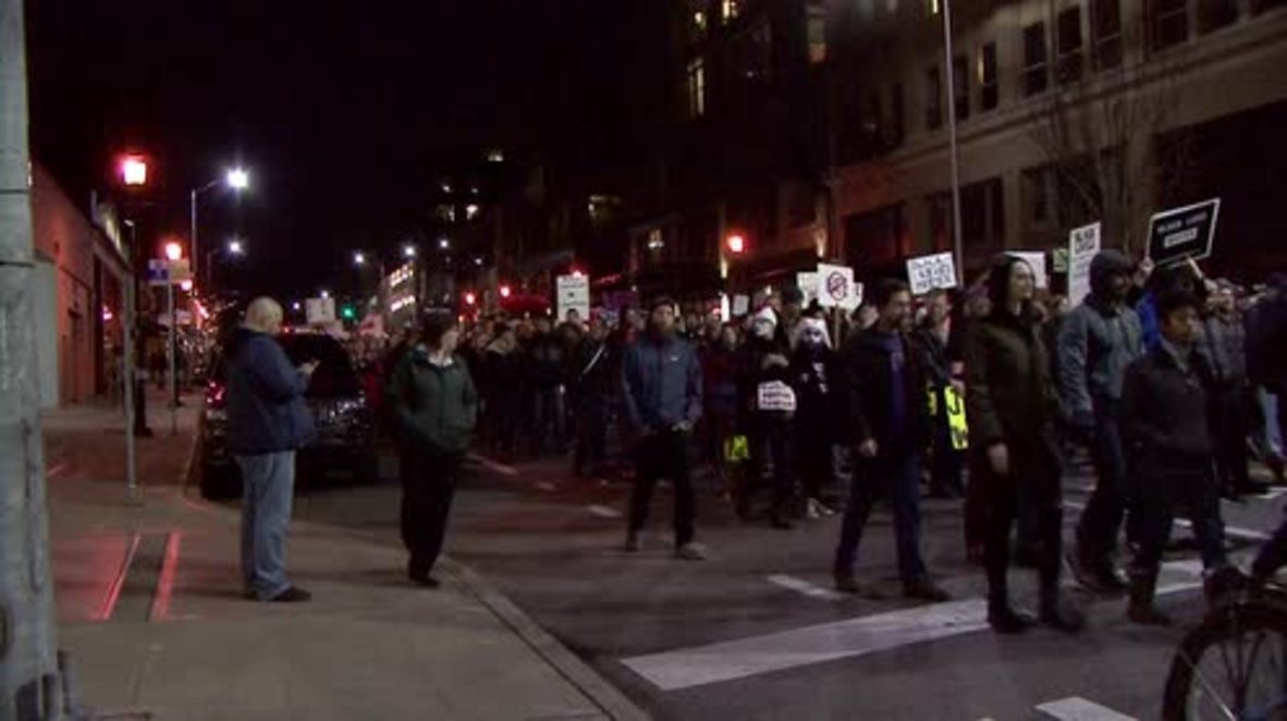 USA: Black Lives Matter march in Seattle against police brutality and Trump