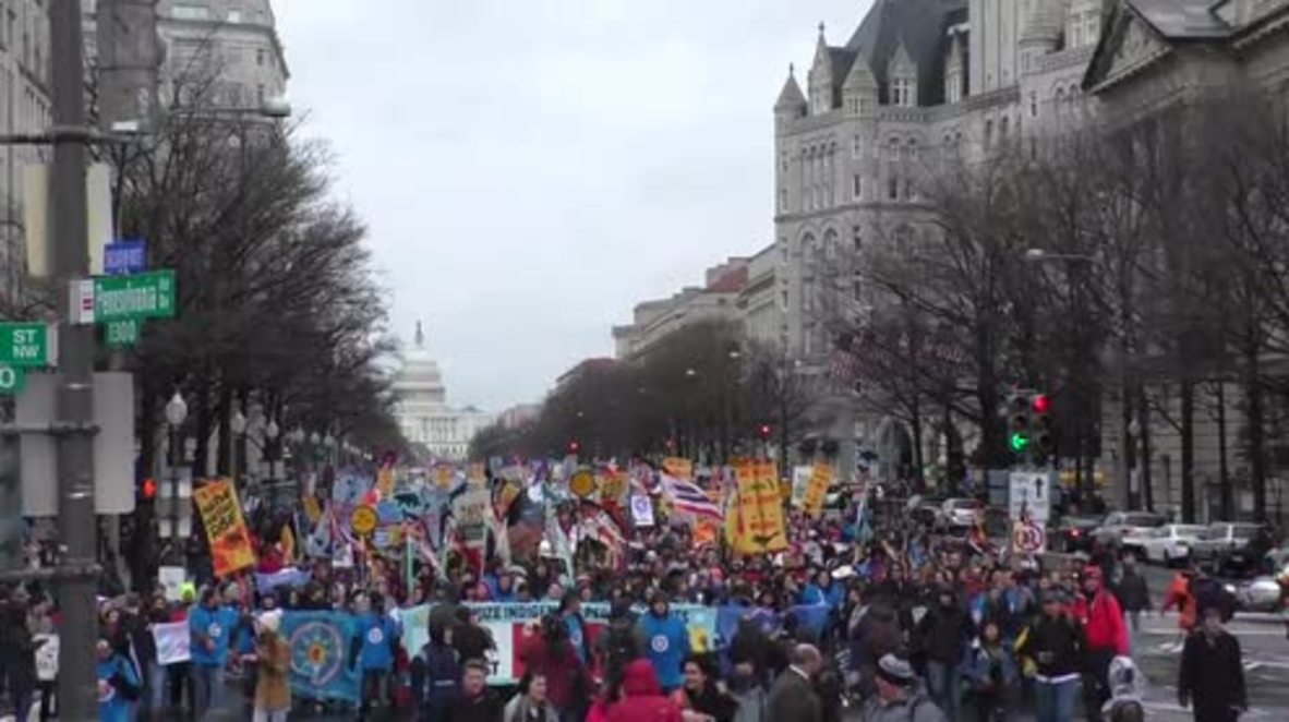 USA: DAPL activists rally in DC in support of Standing Rock Sioux tribe